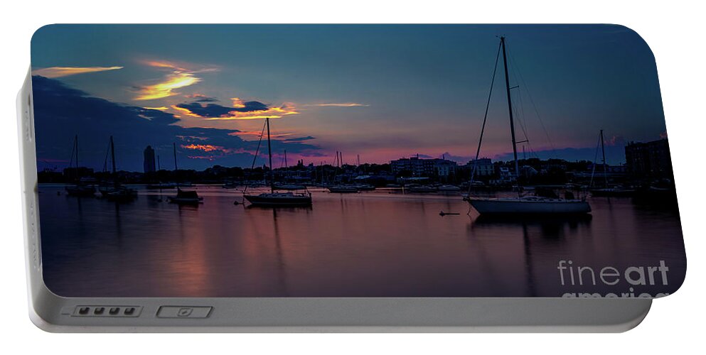 2020 Portable Battery Charger featuring the photograph Sunset Marina by Stef Ko