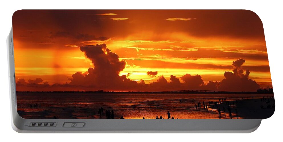 Sunset Portable Battery Charger featuring the photograph Sunset by Mingming Jiang