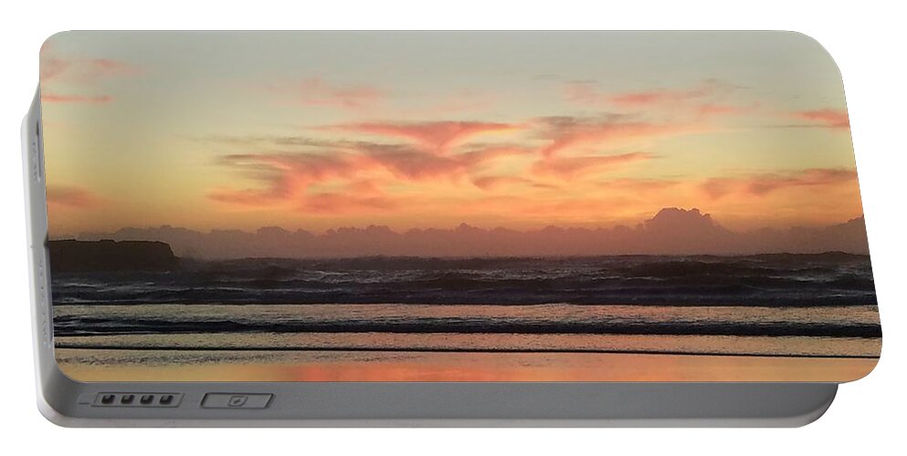 Sunset Portable Battery Charger featuring the photograph Sunset Mist by Suzy Piatt