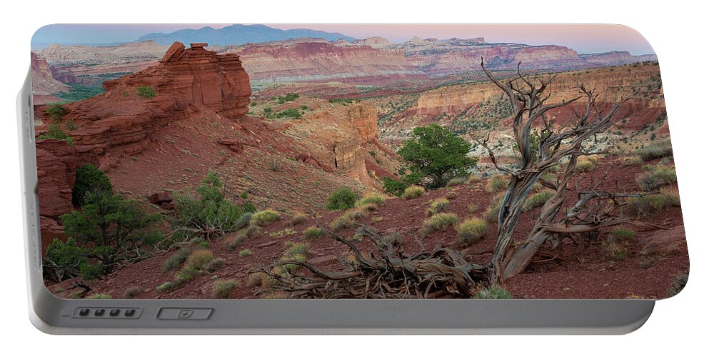 Utah Portable Battery Charger featuring the photograph Sunset on Capitol Reef by Aaron Spong