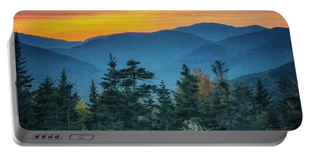  Portable Battery Charger featuring the photograph Sunset on the Kancamagus by John Gisis