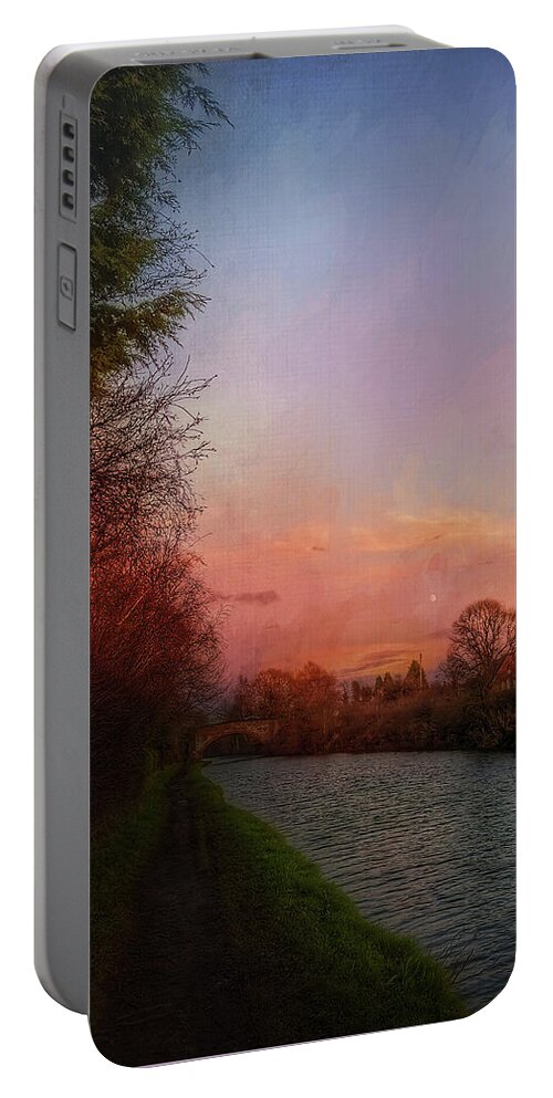 Photography Portable Battery Charger featuring the digital art Sunset on the River by Terry Davis
