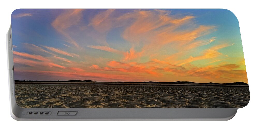 Charles Harden Portable Battery Charger featuring the photograph Sunset On West Bar Barnstable Harbor by Charles Harden