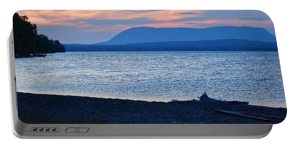 Sunset Portable Battery Charger featuring the photograph Sunset Over First Roach Pond by Nina Kindred