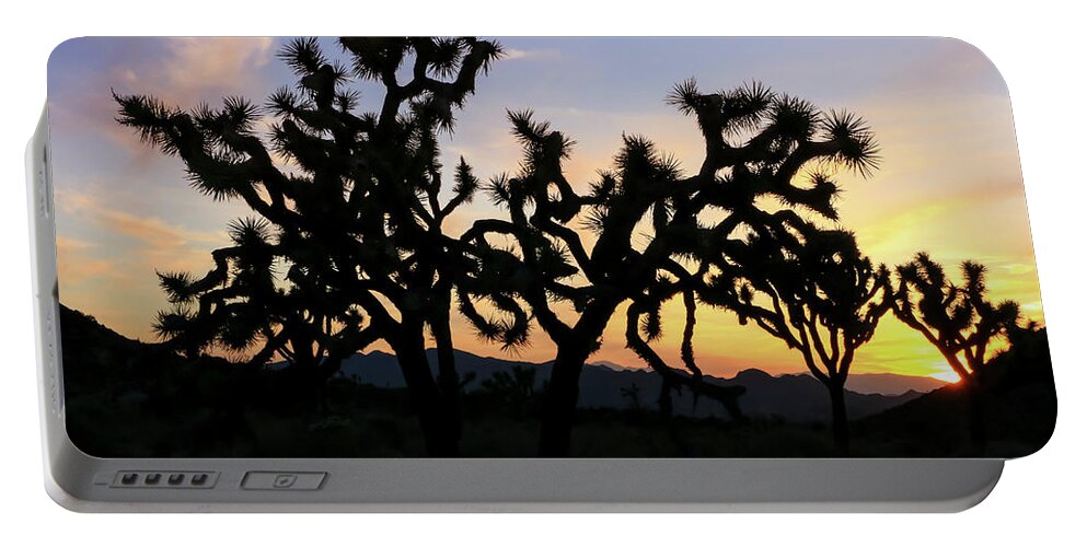 California Portable Battery Charger featuring the photograph Sunset over Joshua Tree National Park 2 by Dawn Richards