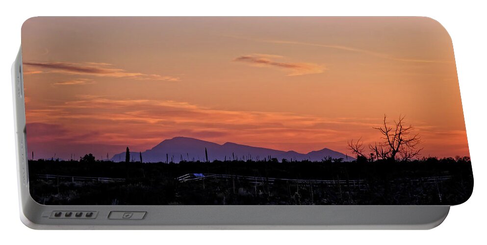 Sky Portable Battery Charger featuring the photograph Sunset over the Valley of the Fires by George Taylor