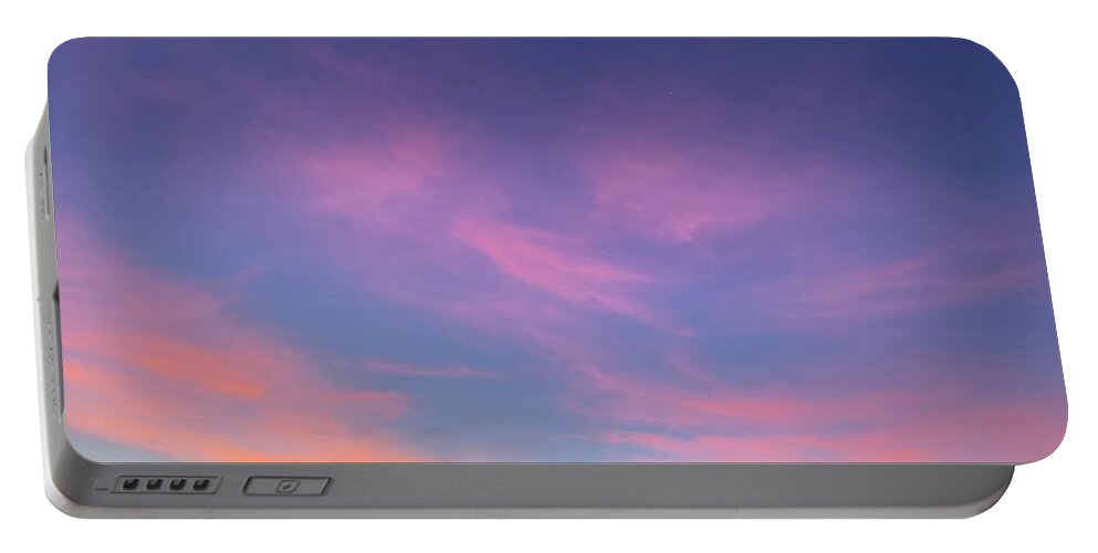 Sunset Portable Battery Charger featuring the photograph Sunset pink and purple by Gary Wohlman