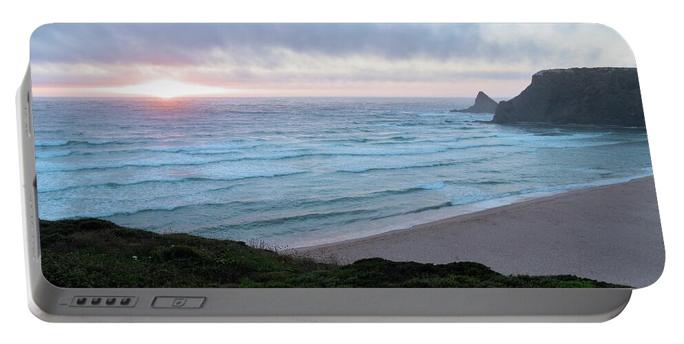 Odeceixe Portable Battery Charger featuring the photograph Sunset Time at Odeceixe Beach by Angelo DeVal