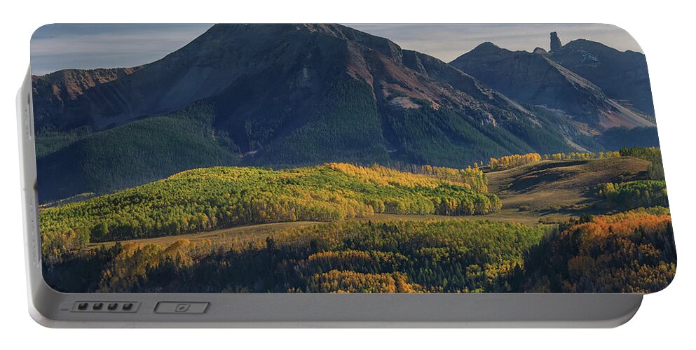 Colorado Portable Battery Charger featuring the photograph Sunshine Mountain in Autumn by Kristen Wilkinson