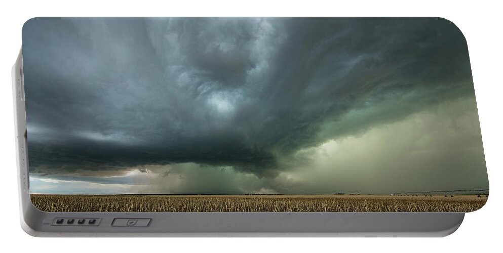 Mesocyclone Portable Battery Charger featuring the photograph Supercell Storm by Wesley Aston