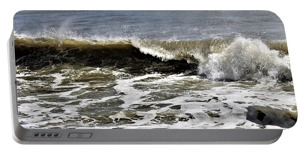 St Augustine Beach Florida John Anderson Portable Battery Charger featuring the photograph Surfs Up by John Anderson