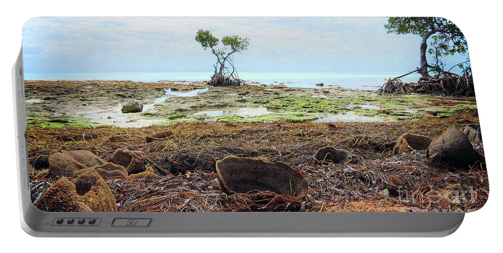 Mangrove Portable Battery Charger featuring the photograph Surroundings - Florida Mangroves Sponges by Chris Andruskiewicz