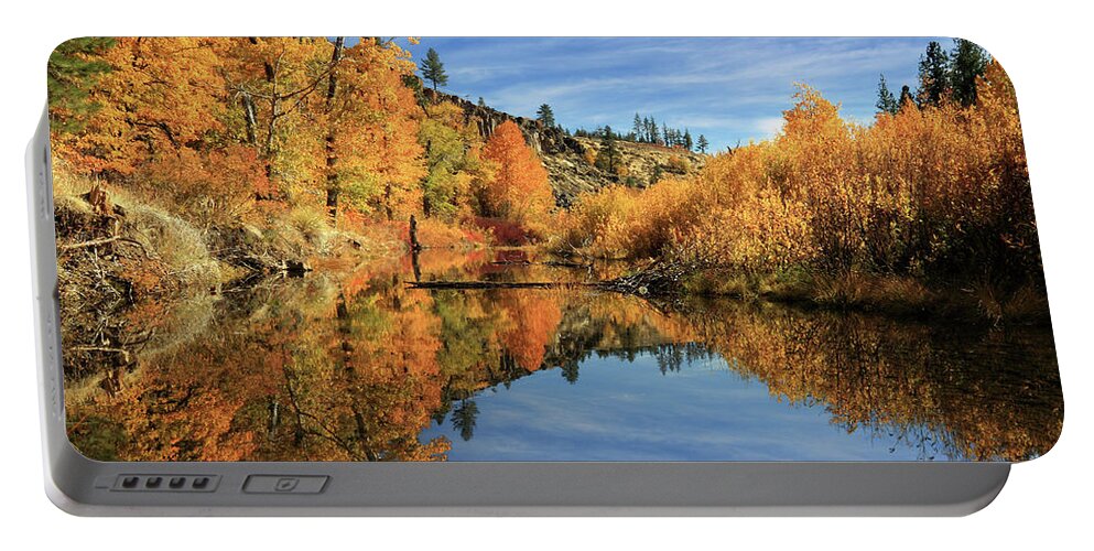 Autumn Portable Battery Charger featuring the photograph Susan River 11-3-12 by James Eddy