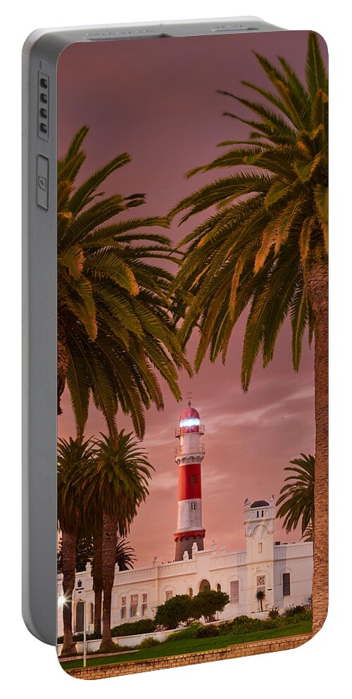 Swakopmund Lighthouse Portable Battery Charger featuring the photograph Swakopmund Lighthouse, Namibia by Peter Boehringer