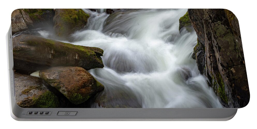 Waterfall Portable Battery Charger featuring the photograph Swallow Falls waterfall by Gareth Parkes