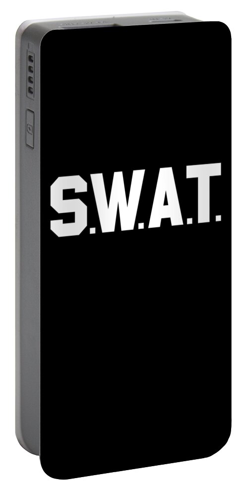 Funny Portable Battery Charger featuring the digital art SWAT Team by Flippin Sweet Gear