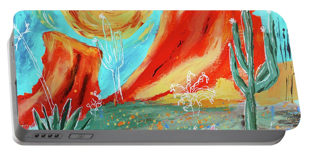 Arizona Portable Battery Charger featuring the painting Sweet Arizona by Bonny Puckett