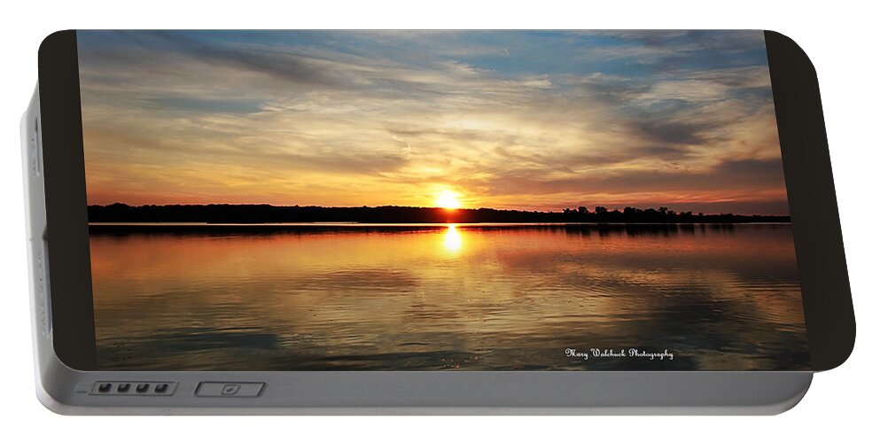 Sunset Portable Battery Charger featuring the photograph Sweet Dreams Sunset by Mary Walchuck