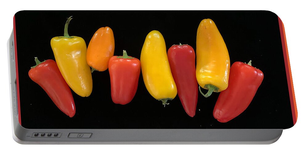 Design Portable Battery Charger featuring the photograph Sweet Pepper Parade by Barbara Zahno