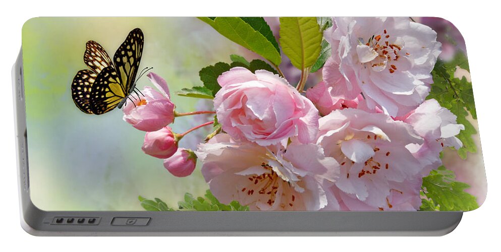 Butterfly Portable Battery Charger featuring the digital art Sweet Petals by Morag Bates