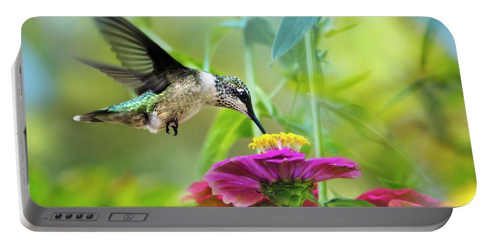 Hummingbird Portable Battery Charger featuring the photograph Sweet Success by Christina Rollo