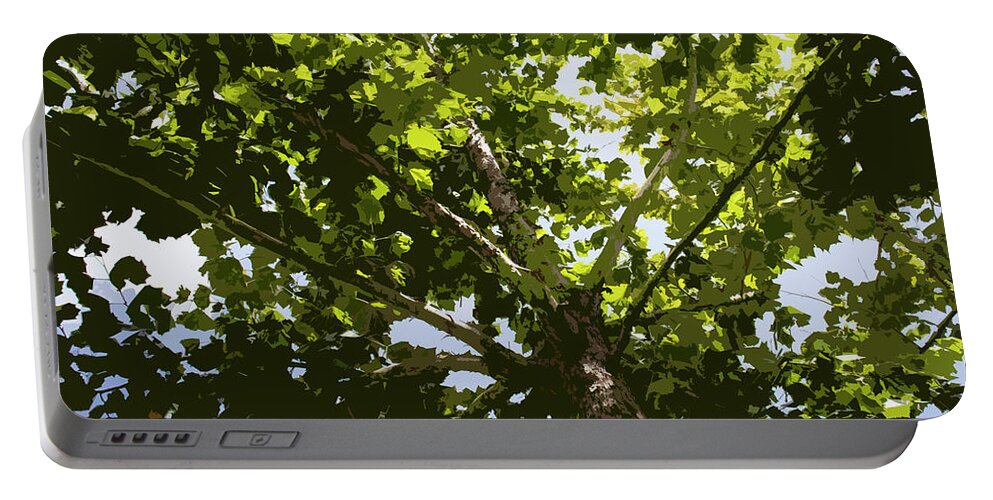 Photograph Portable Battery Charger featuring the photograph Sycamore Canopy II by Suzanne Gaff
