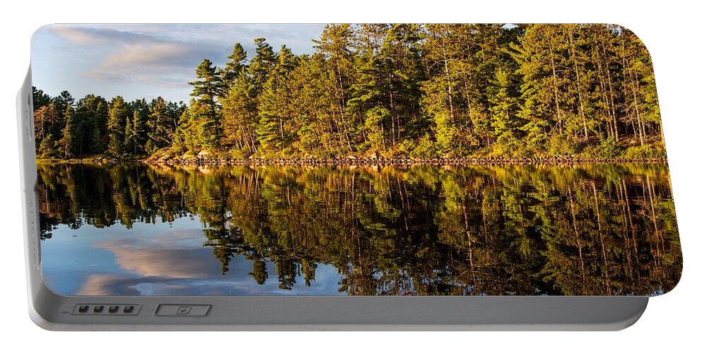 Lake Portable Battery Charger featuring the photograph Symmetry by Stephen Sloan