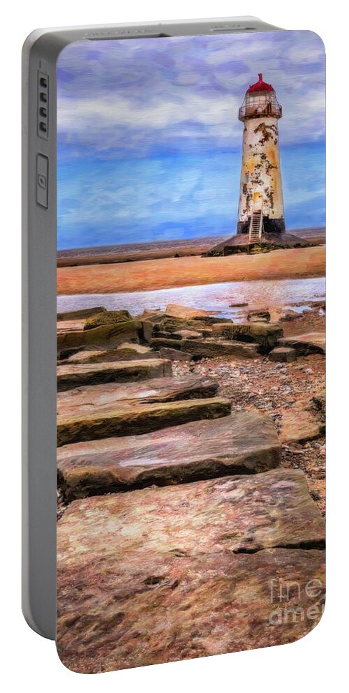 Talacre Portable Battery Charger featuring the photograph Talacre Lighthouse Art by Adrian Evans