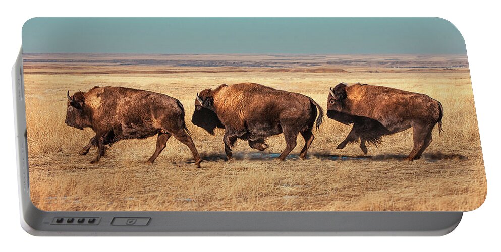 #faatoppicks Portable Battery Charger featuring the photograph Tatanka by Todd Klassy