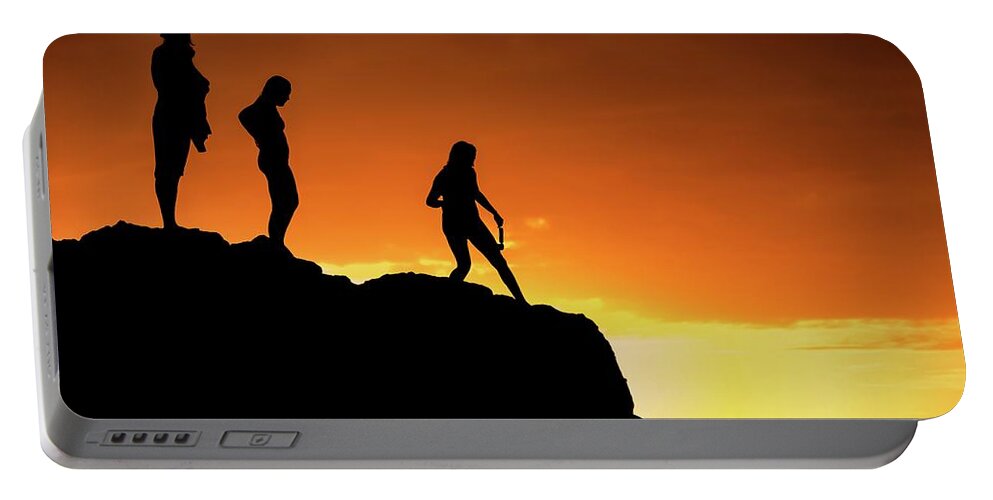 Cliff Portable Battery Charger featuring the photograph Tempting Fate by American Landscapes