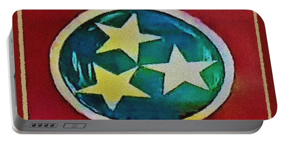 Star Portable Battery Charger featuring the photograph Tennessee State Flag by Rob Hans