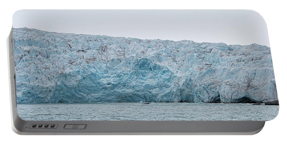 Norway Portable Battery Charger featuring the photograph Terminal Face of Nordenskiold Glacier of Svalbard #4 by Nancy Gleason