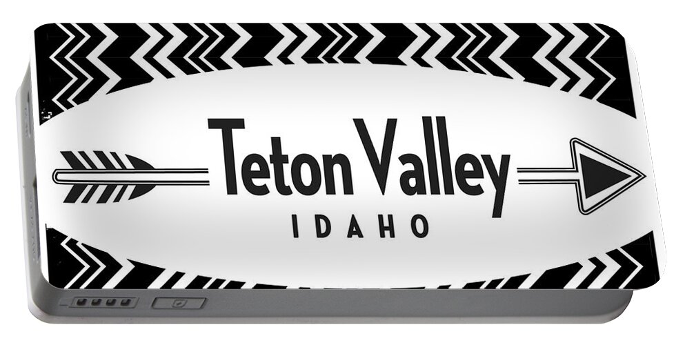 Teton Valley Portable Battery Charger featuring the digital art TetonValleyID by Shelley Myers