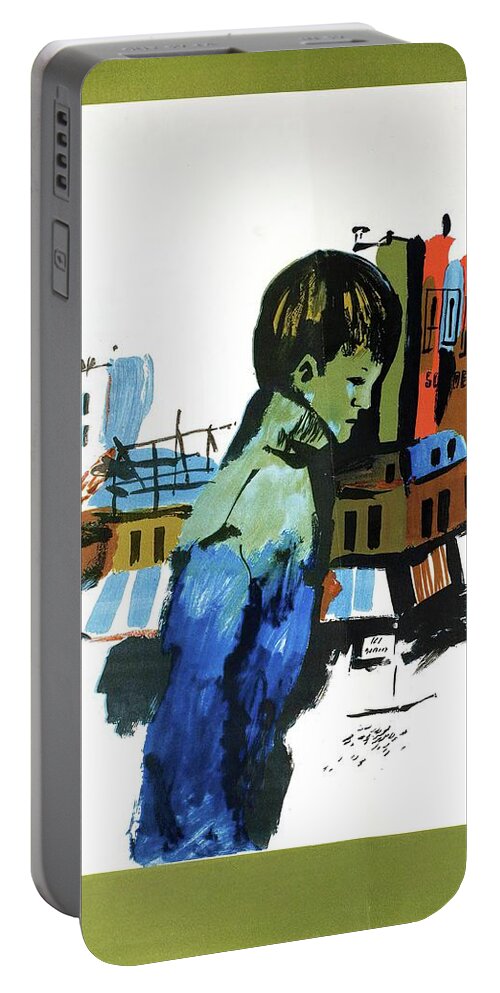400 Portable Battery Charger featuring the painting ''The 400 Blows'', 1959-b, movie poster painting by Movie World Posters