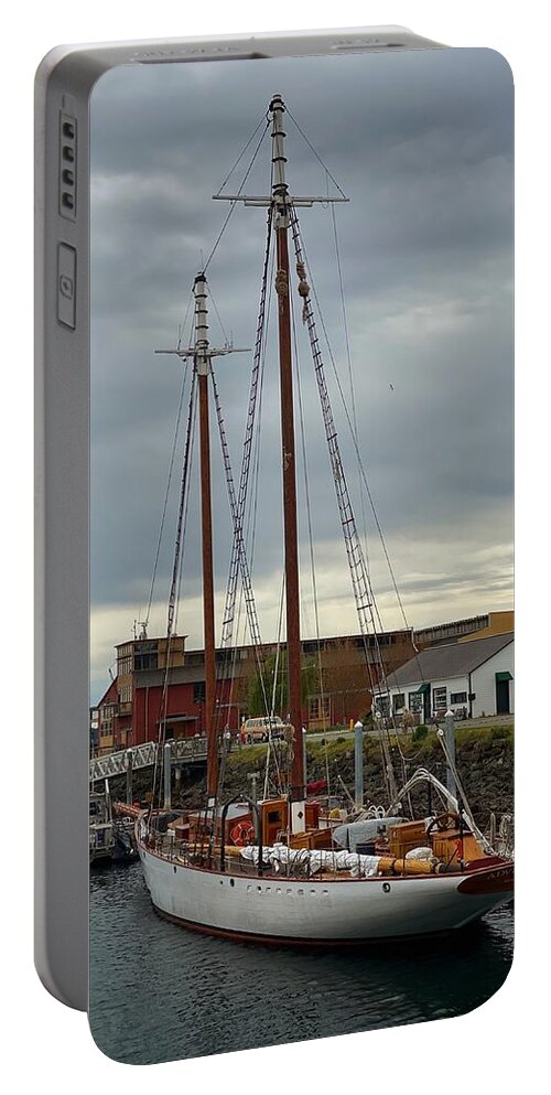 Adventuress Portable Battery Charger featuring the photograph The Adventuress Tall Ship by Jerry Abbott