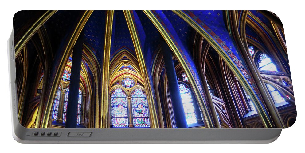 Interior Portable Battery Charger featuring the photograph The Apse of Sainte Chappelle by Rick Locke - Out of the Corner of My Eye