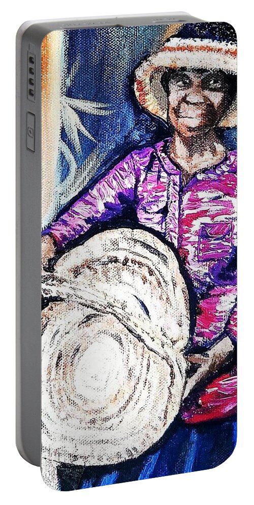 Charleston Portable Battery Charger featuring the painting The Artist by Amy Kuenzie