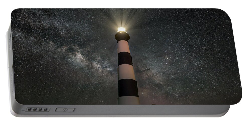 Lighthouse Portable Battery Charger featuring the photograph The Beacon by Arthur Oleary