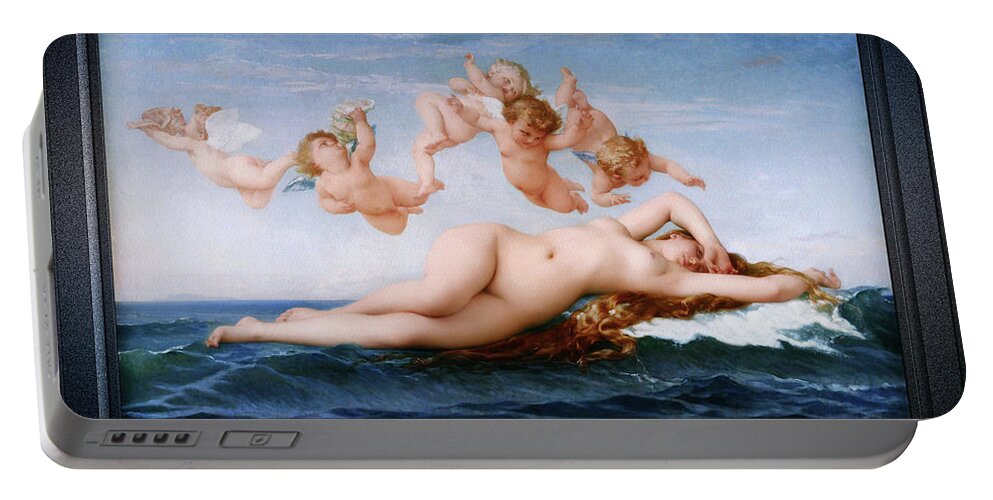 The Birth Of Venus Portable Battery Charger featuring the painting The Birth Of Venus by Alexandre Cabanel Remastered Xzendor7 Reproductions by Xzendor7