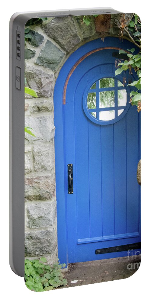 Door Portable Battery Charger featuring the photograph The Blue Door by Rich S