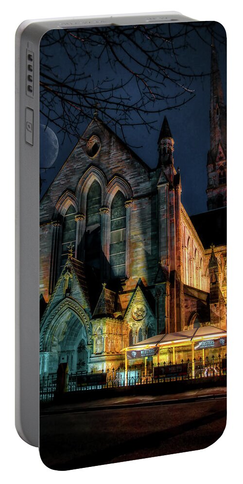 Night Photography Portable Battery Charger featuring the photograph The Church that became a playhouse by Micah Offman