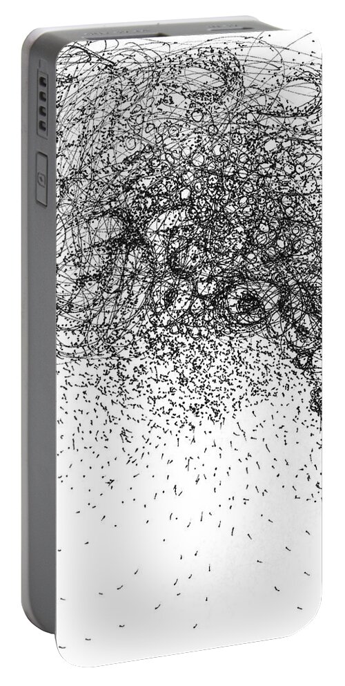 Cloud Portable Battery Charger featuring the drawing The cloud by Franci Hepburn