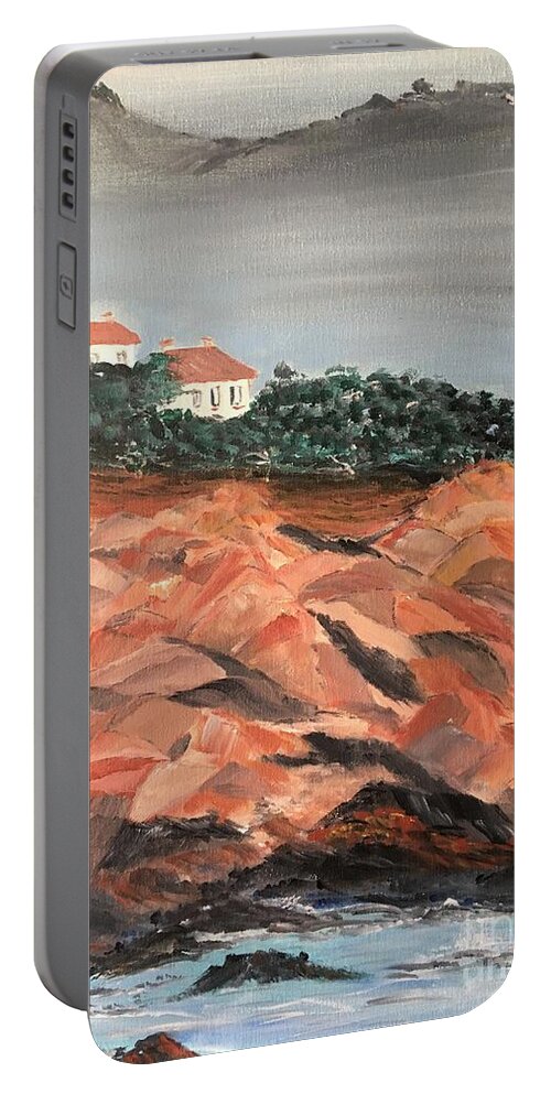 California Portable Battery Charger featuring the painting The Cove by Debora Sanders