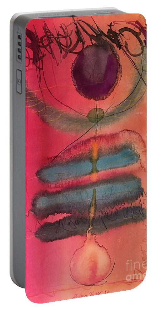 Watercolor Portable Battery Charger featuring the painting The Dance by Glen Neff