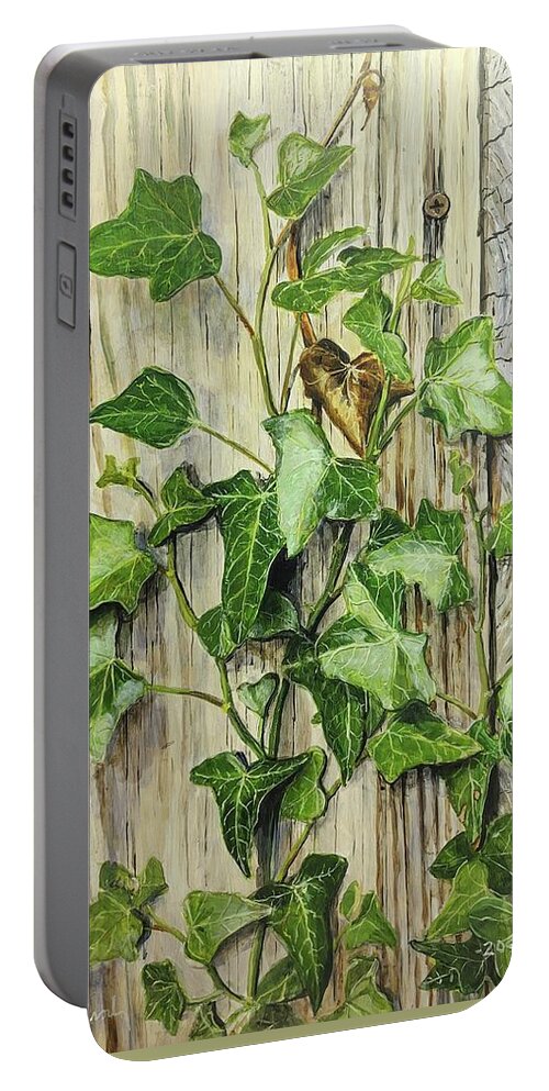 Ivy Portable Battery Charger featuring the painting The Fallen Soldier by William Brody
