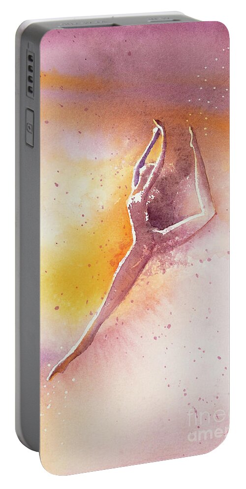 The Fire Within Portable Battery Charger featuring the painting The Fire Within by Michelle Constantine