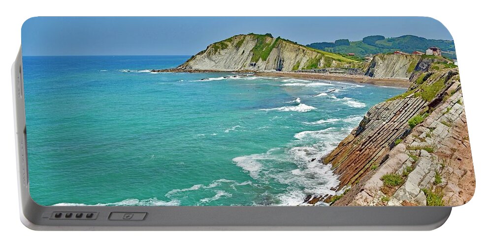 The Flysch Route Portable Battery Charger featuring the photograph The Flysch route by Monika Salvan