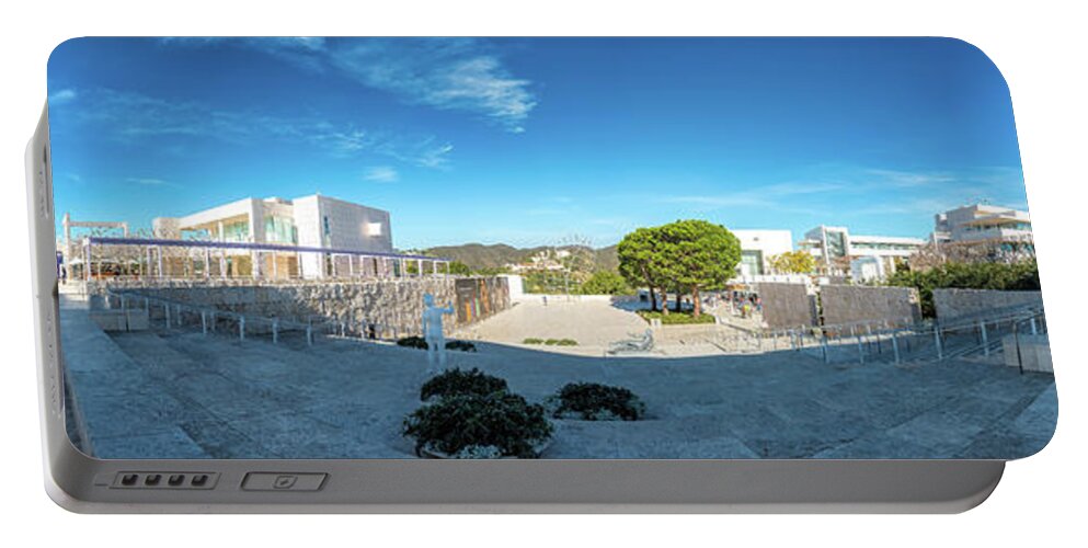 Brentwood Portable Battery Charger featuring the photograph The Getty Center in Los Angeles by David Levin