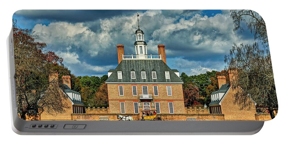 Governor's Palace Portable Battery Charger featuring the photograph The Governor's Palace - Colonial Williamsburg by Mountain Dreams