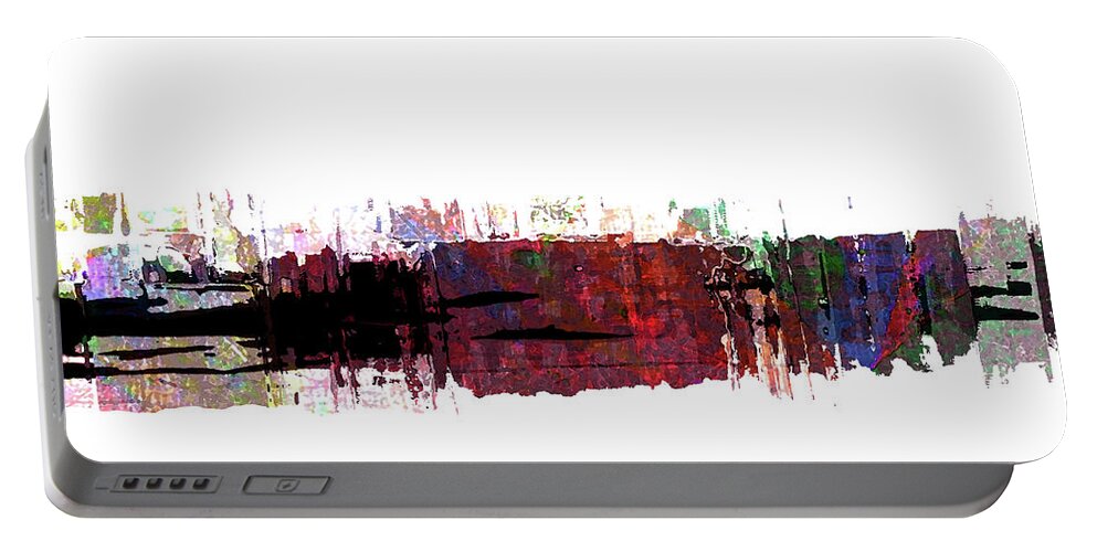 Abstract Portable Battery Charger featuring the digital art The Grand Facade by Ken Walker